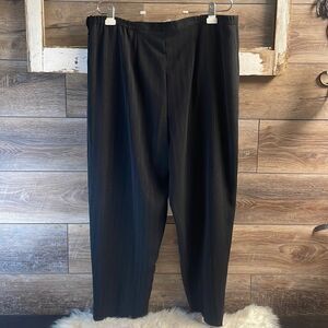 Alfred Dunner Petite Ladies Black Dress Pants, Silver Threads, Size 18P,